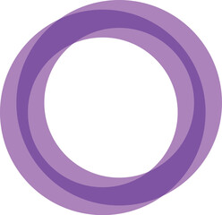 Aufkleber - Purple round shape with a transparent center is creating a modern and abstract design