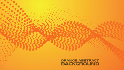 Orange halftone abstract background for backdrop or presentation