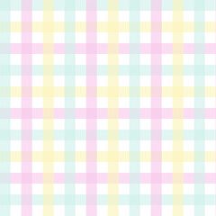 Wall Mural - multicolor pastel gingham seamless pattern.checkered tartan plaid repeat pattern.geometric vector ba