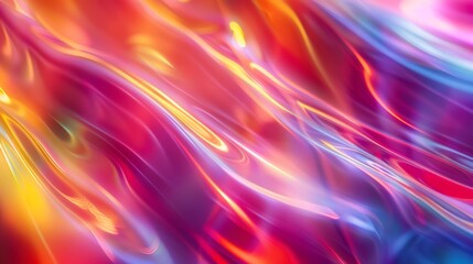 Aufkleber - Radiant and vibrant light patterns in a spectrum of colors create a captivating, abstract design with fluid motion and dynamic contrasts. Close-up photo with clean background