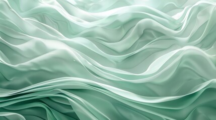 Aufkleber - Sunlight dancing on mint colored waves in an abstract pattern Close-up photo with clean background