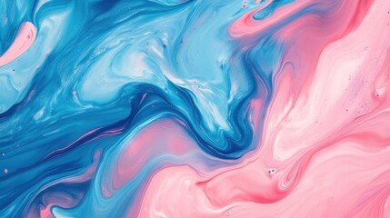 Wall Mural - Colorful Abstract Swirl of Blue and Pink