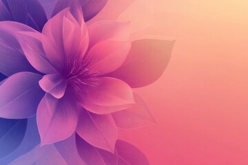 Wall Mural - Abstract Pink and Purple Flower with Veined Petals