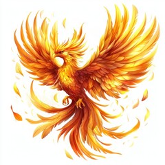 phoenix clip art isolated on white background