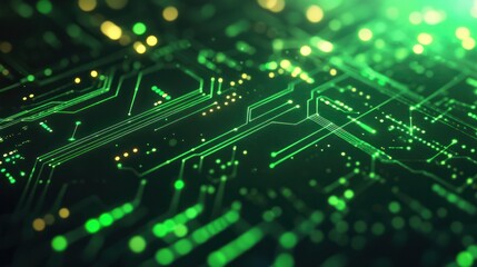 Poster - Abstract green technology illustration background
