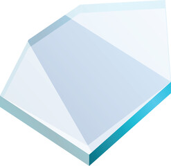 Aufkleber - This icon features a hexagonal glass prism, showcasing its ability to refract light beams