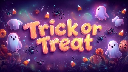  Trick or Treat text poster