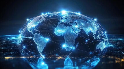 Poster - Global network connection concept.