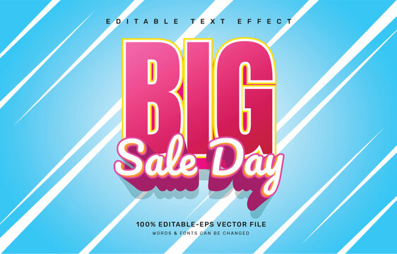 Big sale day editable text effect template