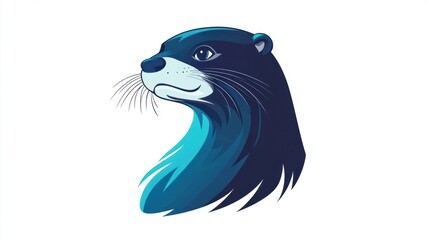 otter logo vector icons