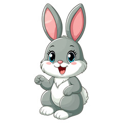 Poster - Cute Rabbit Vector Cartoon illustration