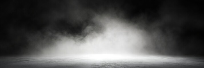 Wall Mural - Smoke black ground fog cloud floor mist background steam dust dark white horror overlay. Ground smoke haze night black water atmosphere 3d magic spooky smog texture isolated transparent effect circle	