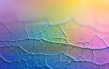 Wall Mural - Abstract Cracked Paint Texture with Rainbow Colors