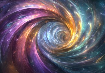 Canvas Print - Abstract Swirling Galaxy Pattern