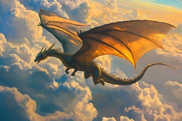 Poster - dragon in the sky