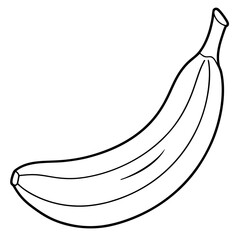 Wall Mural - banana line art on white background