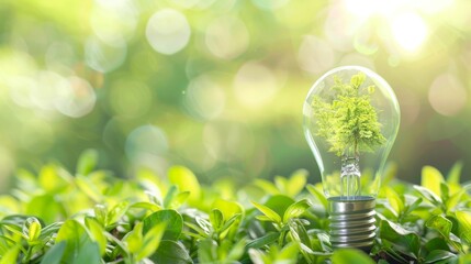 Poster - Green energy symbols on a white background Close-up photo with clean background