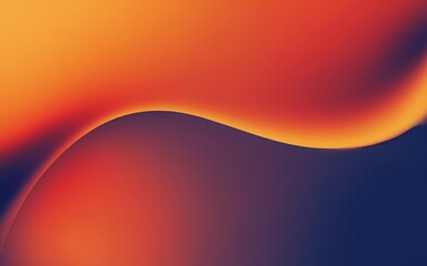 Wall Mural - Orange blue abstract curve. Abstract background with a smooth orange curve and a deep blue background. Perfect for modern designs.