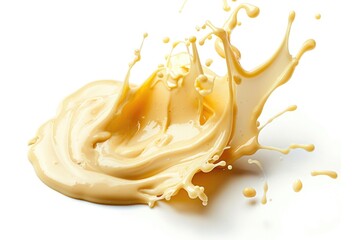 Poster - A dollop of cream on a smooth white surface