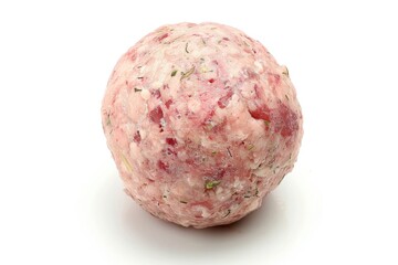 Poster - A portion of raw meat sitting on a white surface, ideal for food or medical illustrations