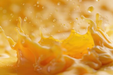 Poster - Fresh orange slice with water droplets, perfect for food or beverage photography