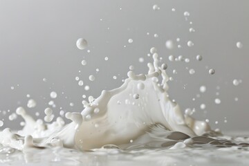 Poster - A splash of milk on top of a table, great for food or coffee illustrations