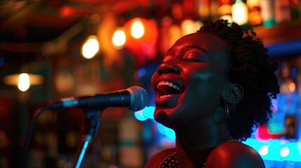 Poster - A person performing music in a pub setting, suitable for use in promotional materials or entertainment-themed projects