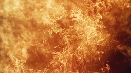 Aufkleber - A close-up shot of burning flames and thick smoke, ideal for depicting heat, danger or intensity