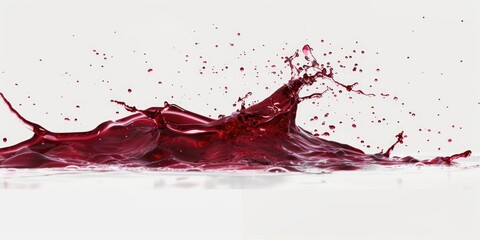 Aufkleber - A splash of red liquid on a white surface