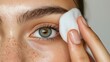© Business Image - Refreshing spring skincare: eye and eyelid care close-up for beauty and wellness