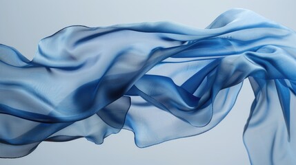 Poster - A detailed view of a piece of blue fabric