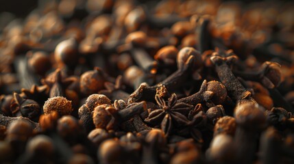 Poster - A close-up shot of a pile of nuts