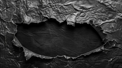 Aufkleber - A simple piece of black paper with a circular hole, suitable for use as a mask or stencil
