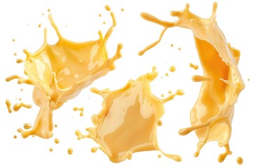 Poster - A close-up shot of a splash of liquid on a white background, suitable for use in presentations and designs