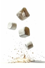 Poster - A group of marshmallows fall through the air