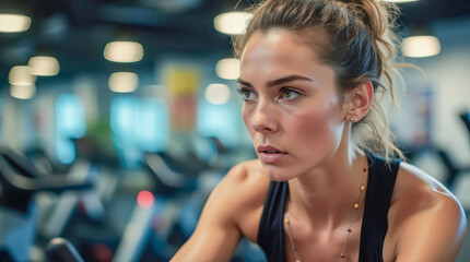 Focused and determined A powerful portrait of people training in the gym showcasing strength endurance and dedication in a fitness environment