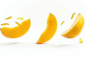 Poster - Freshly cut banana sitting on a clean and minimalist background