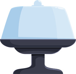 Poster - classic empty cloche is waiting on a plate to be used in a restaurant