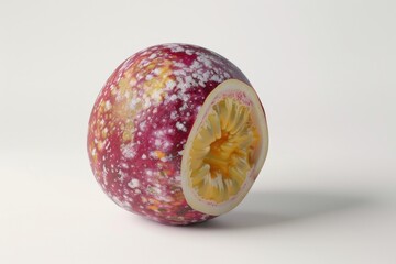 Poster - A close-up shot of an apple slice, cut in half, perfect for food or product photography