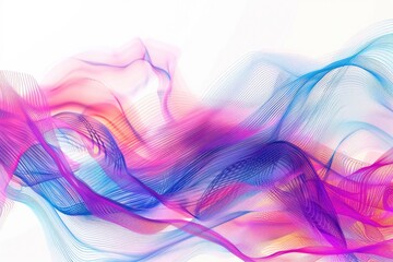 Poster - A close-up shot of a vibrant wave on a clean white surface