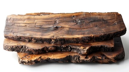 Poster - A wooden pile sits atop a table
