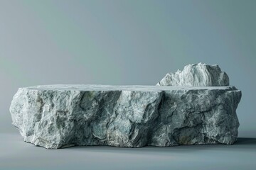 Poster - A large rock sitting on a table, perfect for decorative or creative purposes