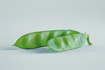 Aufkleber - Two peas on a white surface in a close-up shot, suitable for use in illustrations or design projects