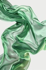 Canvas Print - Close up of a green cloth on a white surface, suitable for textile or interior design use