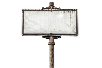 Aufkleber - A simple street sign on a pole with a white background, ideal for urban or modern themed projects