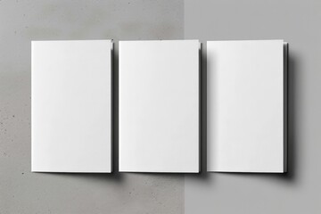 Poster - A couple of white boxes sitting on top of a wall, simple and clean