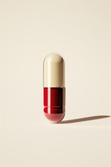 Poster - A single pill sits on a clean white surface