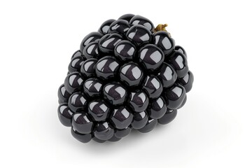 Aufkleber - A close-up shot of a ripe blackberry on a clean white surface