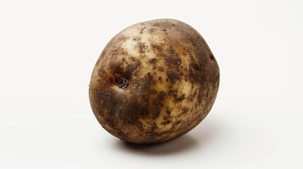 Poster - A high-quality image of a potato in a close-up view, ideal for use in food-related contexts