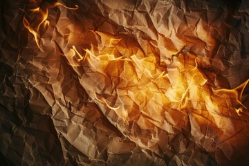 Poster - A close-up shot of flames engulfing a piece of paper, highlighting the intensity and warmth of the fire